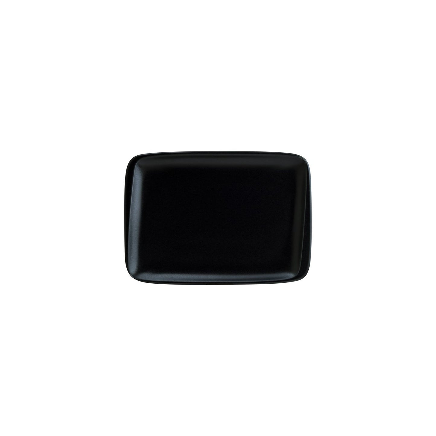 Turgla Vitrified Notte 9" x 6" Rectangular Black Vitrified Plate - Case Pack: 12