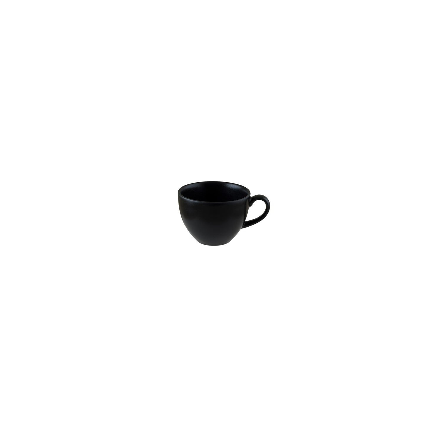 Turgla Vitrified Notte dia.3.5" h:2.75" 7 oz. Round Black Vitrified Cup - Case Pack: 6