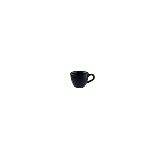 Turgla Vitrified Notte dia.2.5" h:2" 3 oz. Round Black Vitrified Espresso Cup - Case Pack: 6