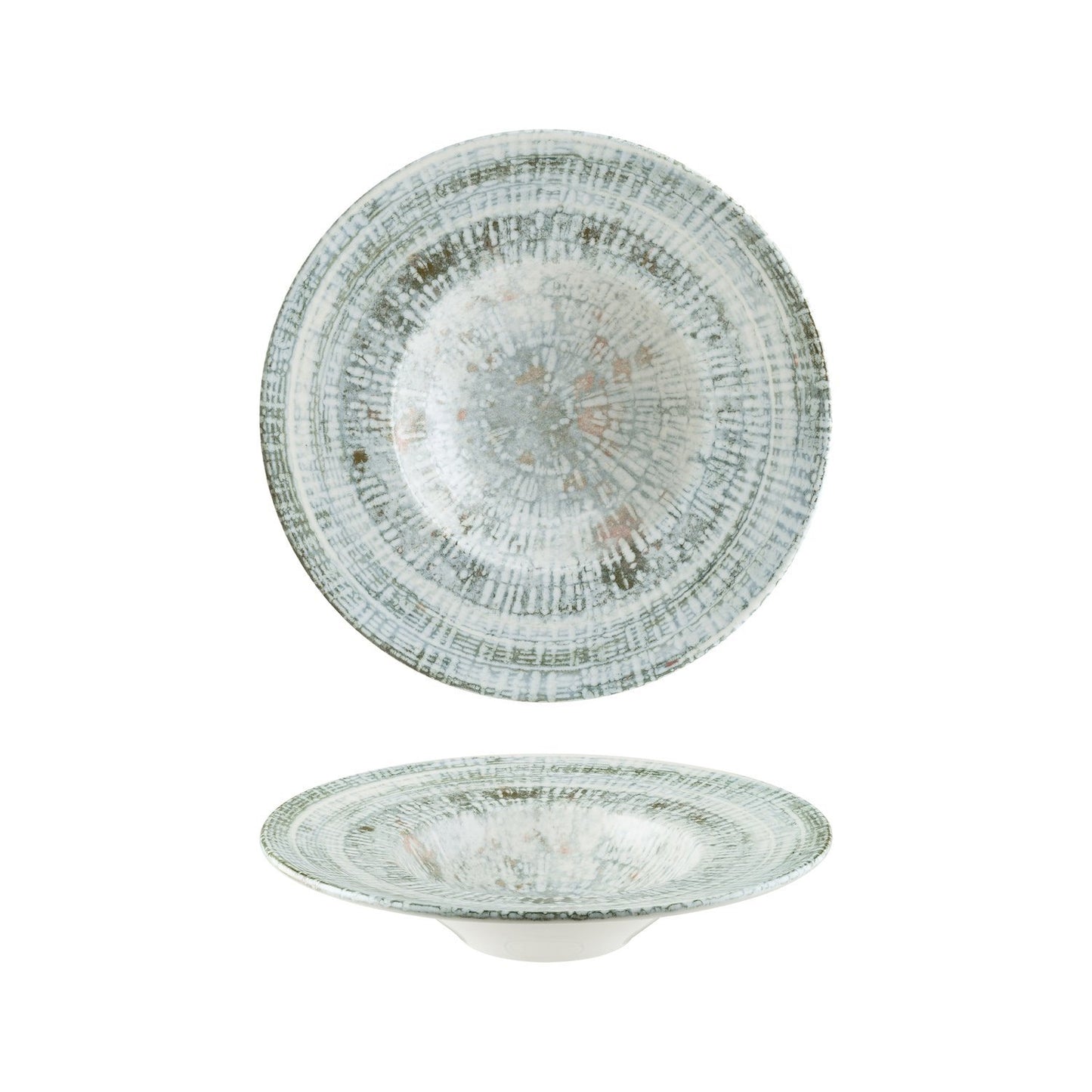 Turgla Vitrified Odette dia.11" h:2.5" 14 oz. Round Decorated Vitrified Bowl - Case Pack: 6