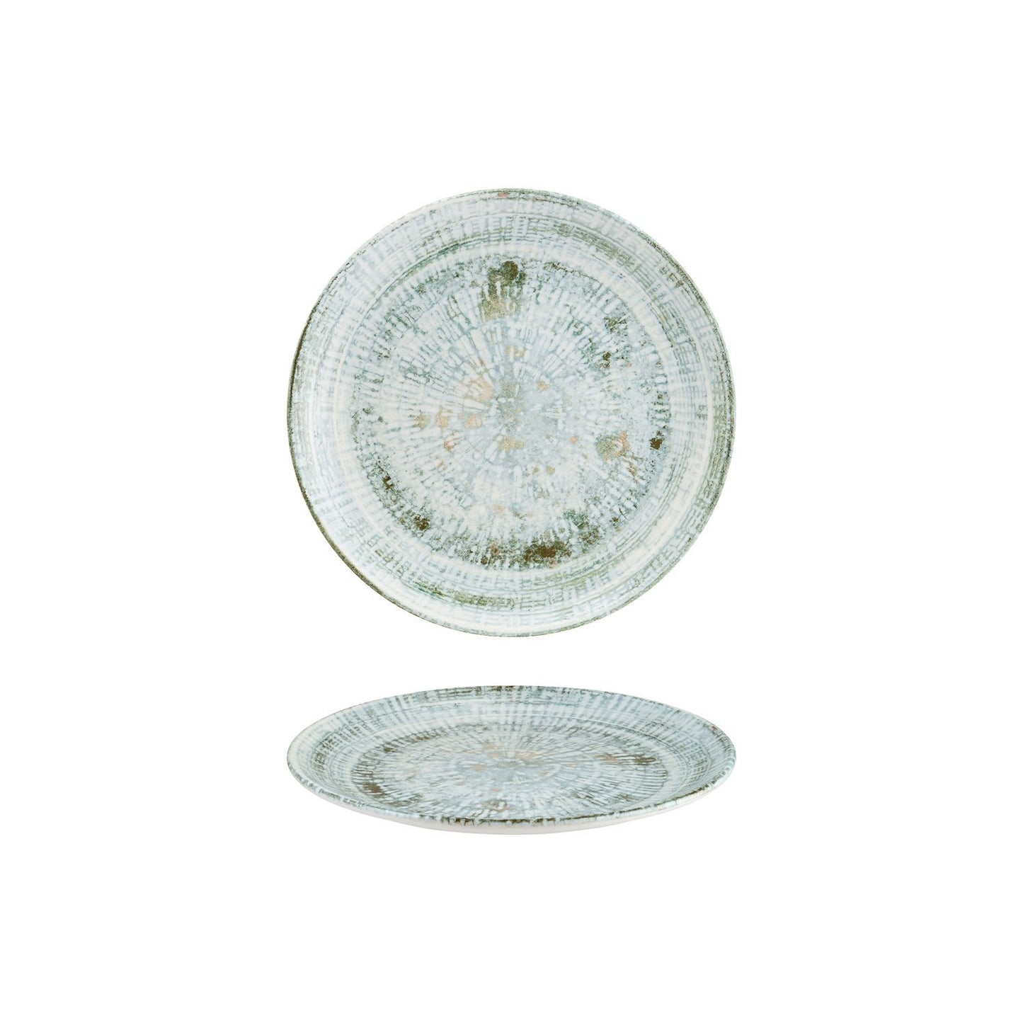 Turgla Vitrified Odette dia.9" Round Decorated Vitrified Plate - Case Pack: 12