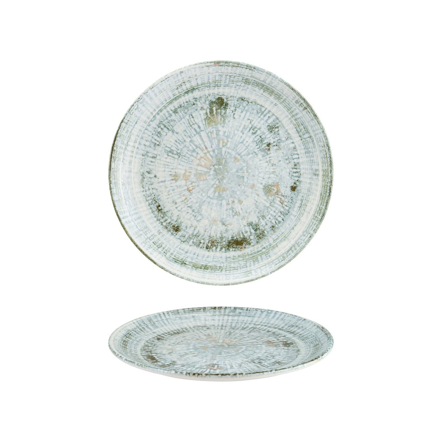 Turgla Vitrified Odette dia.10.5" Round Decorated Vitrified Plate - Case Pack: 12