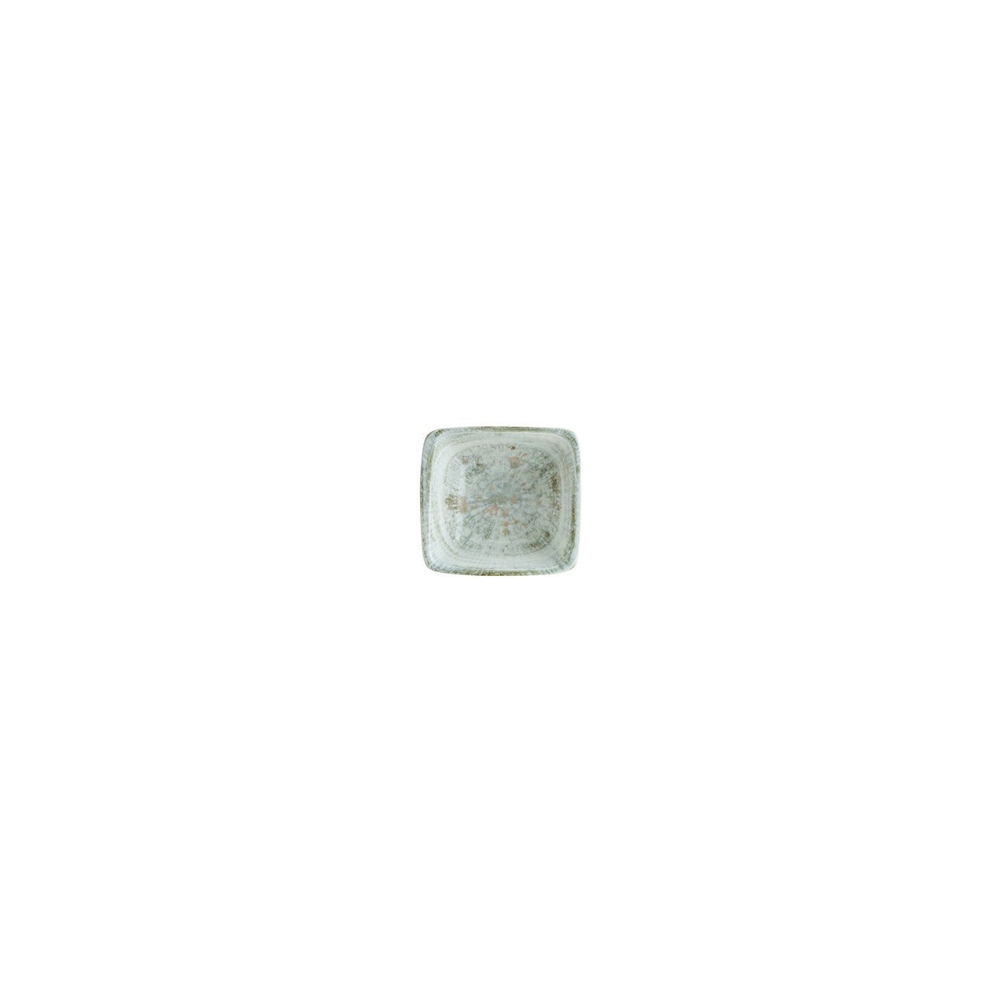 Turgla Vitrified Odette 3.5" x 3.5" x h:1.25" 1 oz. Square Decorated Vitrified Ramekin - Case Pack: 24