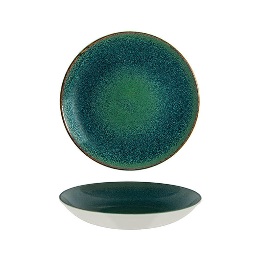 Mar dia.11" h:2.5" 57 oz. Round Blue Vitrified Bowl