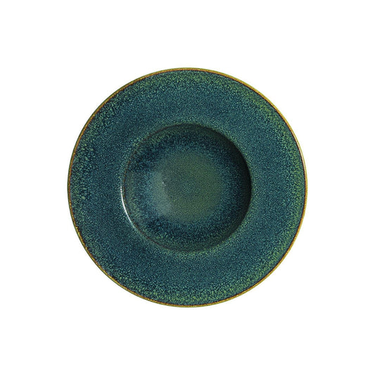 Turgla Vitrified Mar dia.11" h:2.5" 14 oz. Round Blue Vitrified Bowl - Case Pack: 6
