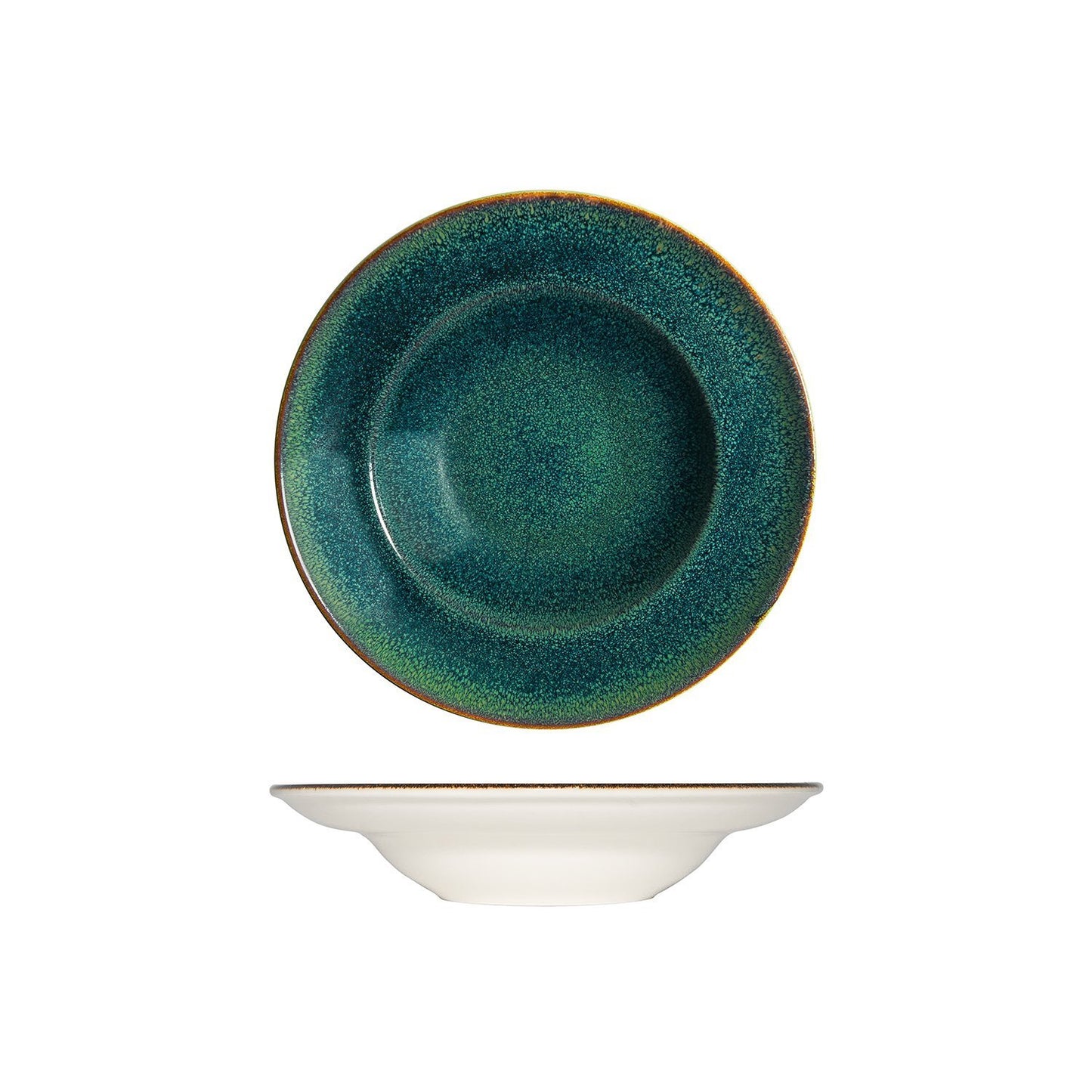 Turgla Vitrified Mar dia.10.75" h:2.25" 16 oz. Round Blue Vitrified Bowl - Case Pack: 6