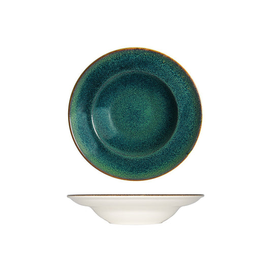 Turgla Vitrified Mar dia.10.75" h:2.25" 16 oz. Round Blue Vitrified Bowl - Case Pack: 6