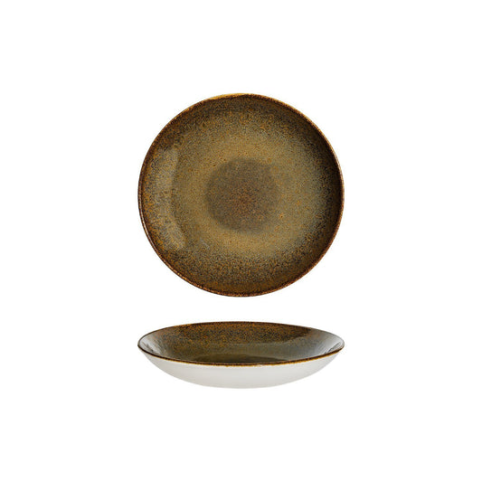Turgla Vitrified Tierra dia.9" h:2" 34 oz. Round Brown Vitrified Bowl - Case Pack: 6