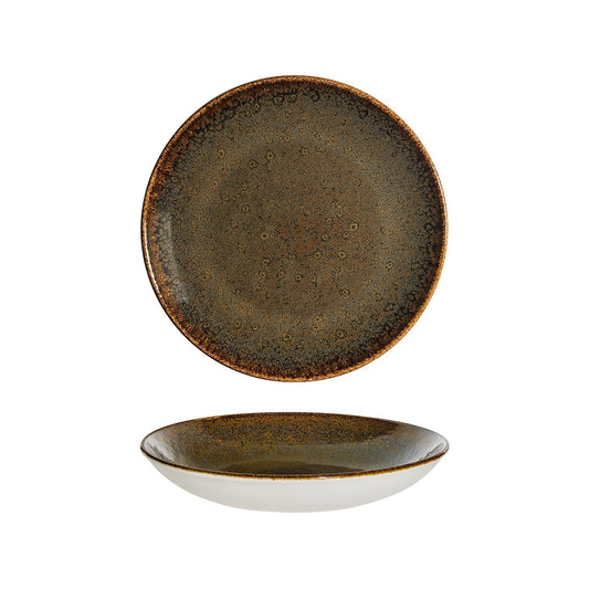 Tierra dia.11" h:2.5" 57 oz. Round Brown Vitrified Bowl