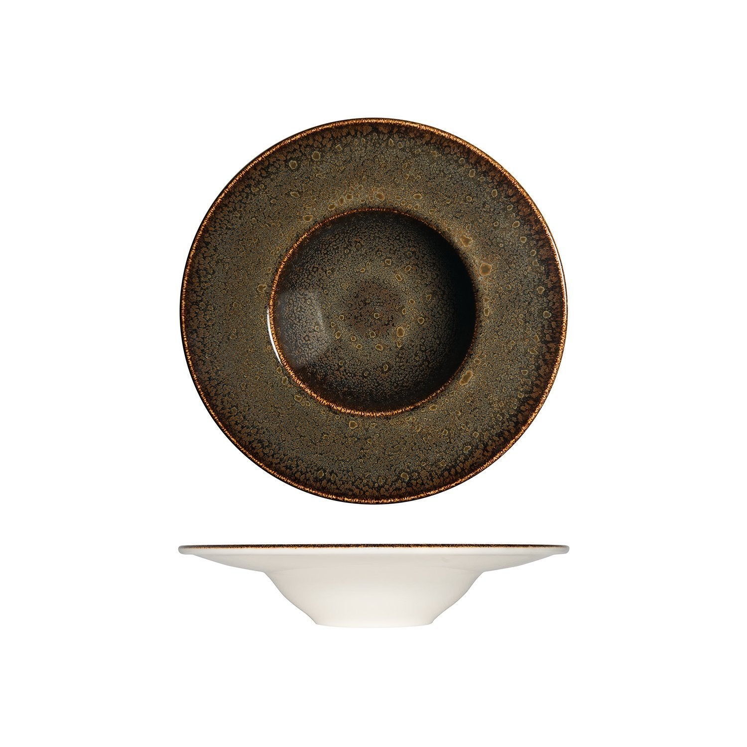 Tierra dia.11" h:2.5" 14 oz. Round Brown Vitrified Bowl