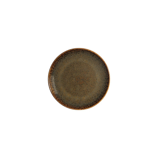 Turgla Vitrified Tierra dia.8.25" Round Brown Vitrified Plate - Case Pack: 12