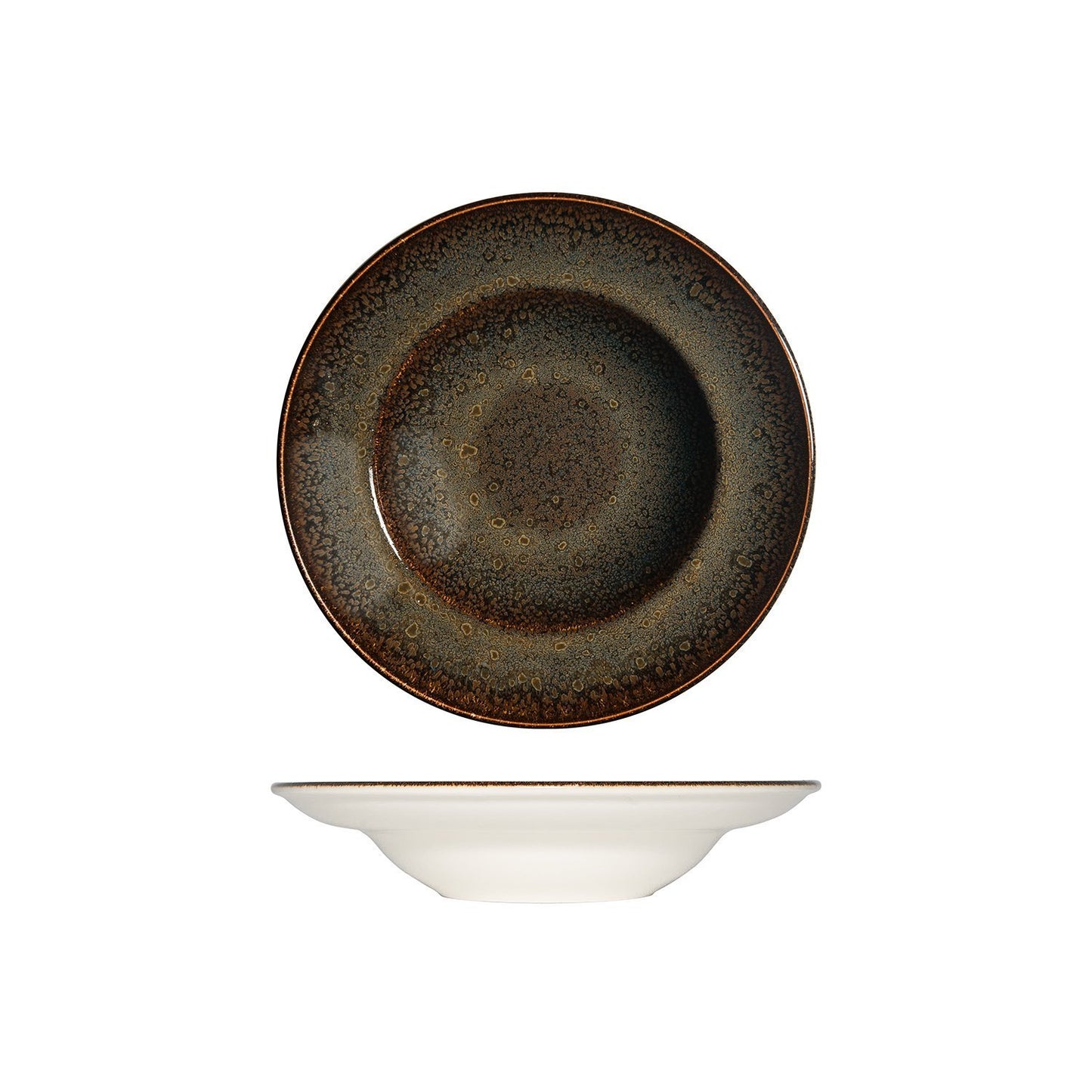 Tierra dia.10.75" h:2.25" 16 oz. Round Brown Vitrified Bowl