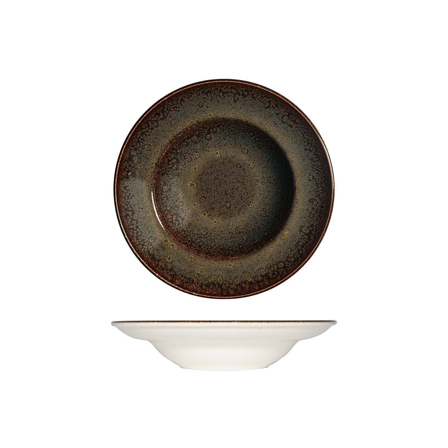 Tierra dia.10.75" h:2.25" 16 oz. Round Brown Vitrified Bowl