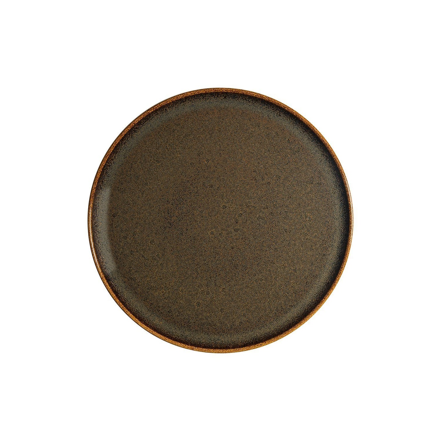 Turgla Vitrified Tierra dia.12.75" Round Brown Vitrified Plate - Case Pack: 6