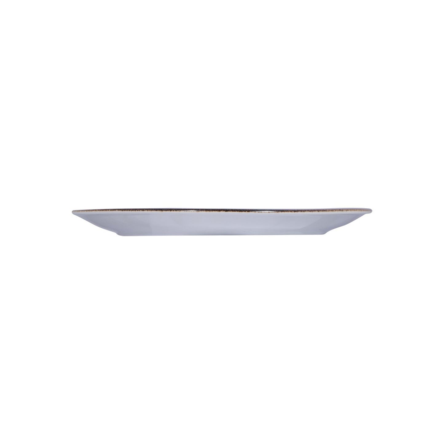 Tierra 14.25" x 11" x h:1.25" Oval Brown Vitrified Platter