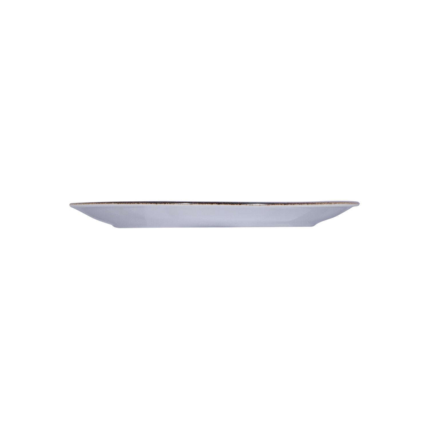 Tierra 14.25" x 11" x h:1.25" Oval Brown Vitrified Platter