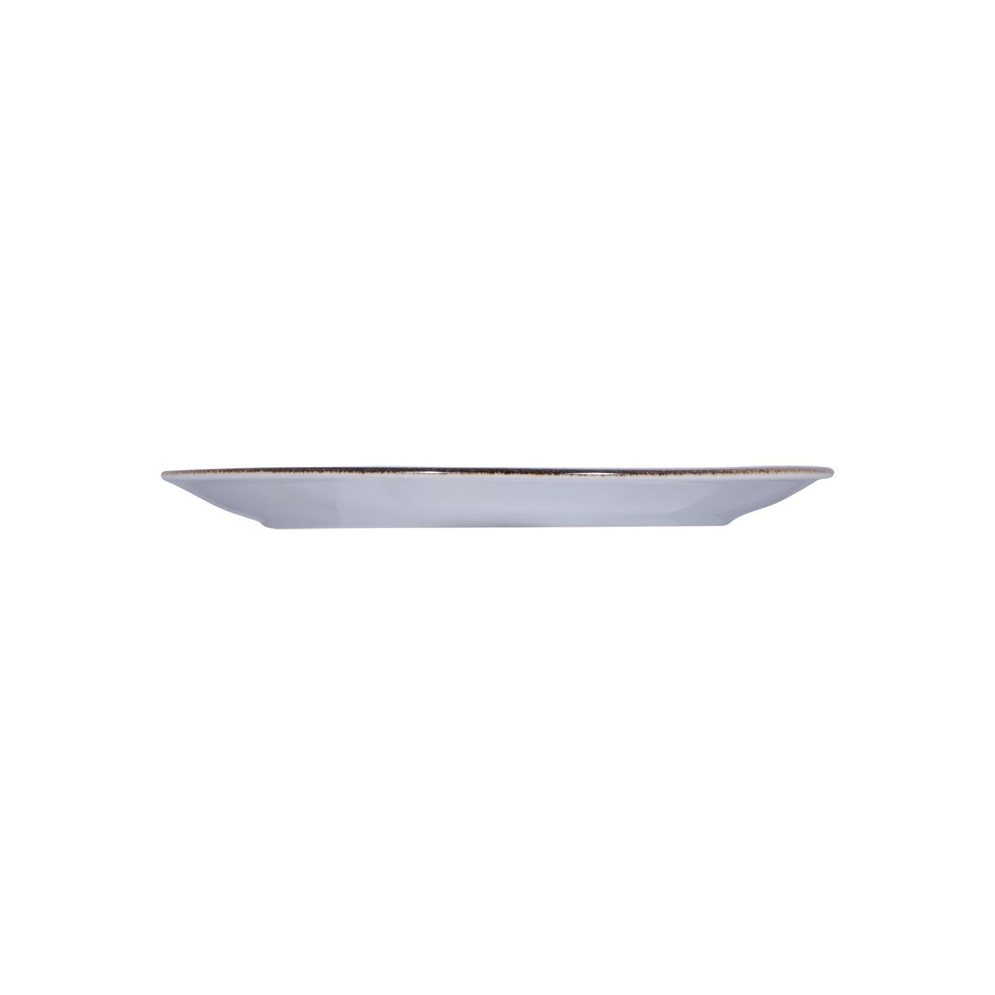 Tierra 14.25" x 11" x h:1.25" Oval Brown Vitrified Platter