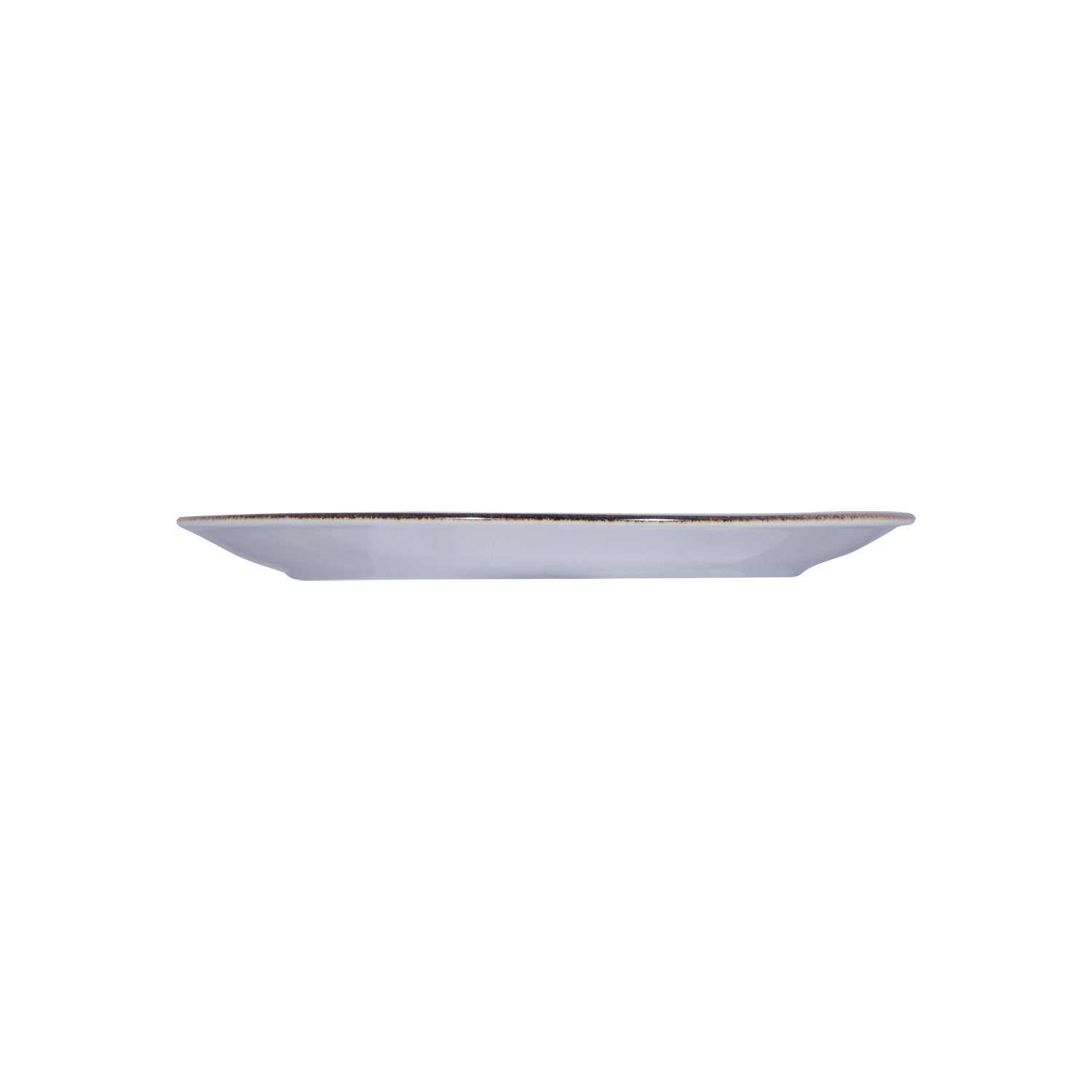 Tierra 14.25" x 11" x h:1.25" Oval Brown Vitrified Platter