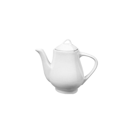 Pera 10" x 10" x h:10" 14 oz. Triangle White Porcelain Coffee/Tea Pot