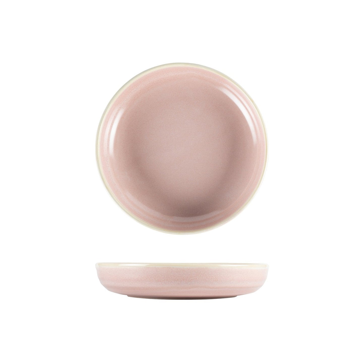 Turgla Vitrified Pink Pott dia.9" h:1.75" 36 oz. Round Pink Vitrified Bowl - Case Pack: 6