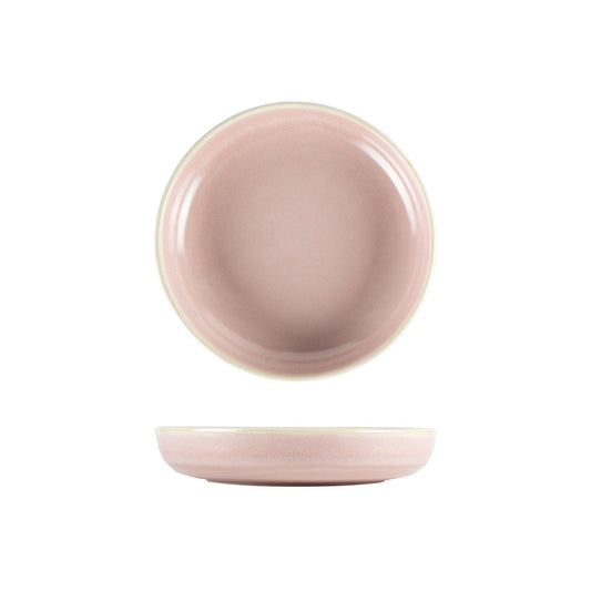 Turgla Vitrified Pink Pott dia.9" h:1.75" 36 oz. Round Pink Vitrified Bowl - Case Pack: 6