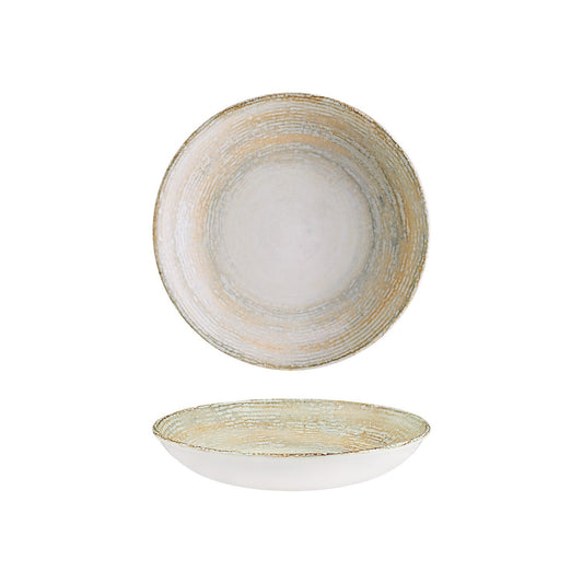 Turgla Vitrified Patera dia.10" h:2" 44 oz. Round Decorated Vitrified Bowl - Case Pack: 6