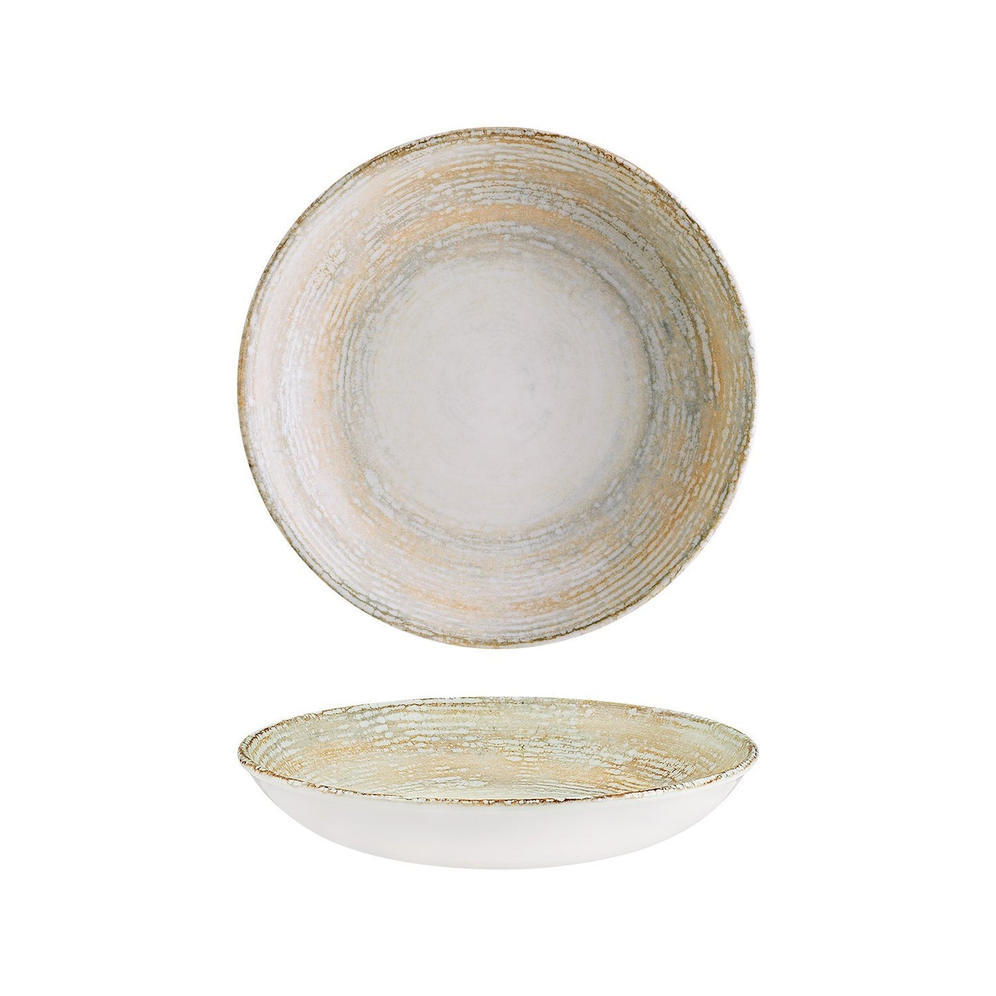 Turgla Vitrified Patera dia.11" h:2.5" 57 oz. Round Decorated Vitrified Bowl - Case Pack: 6