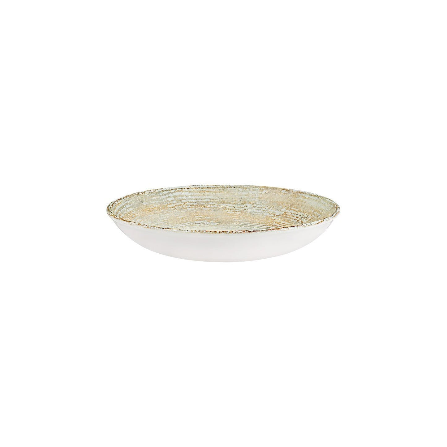Turgla Vitrified Patera dia.11" h:2.5" 57 oz. Round Decorated Vitrified Bowl - Case Pack: 6