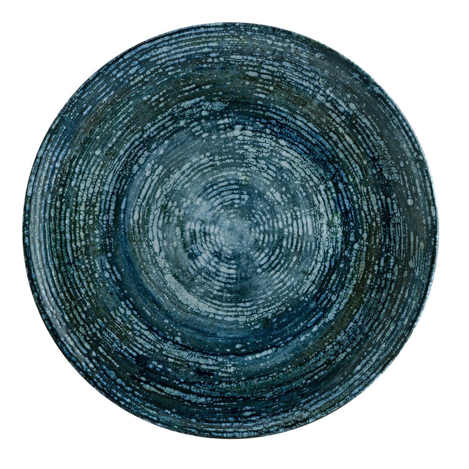 Patera Denim dia.12" Round Decorated Vitrified Plate