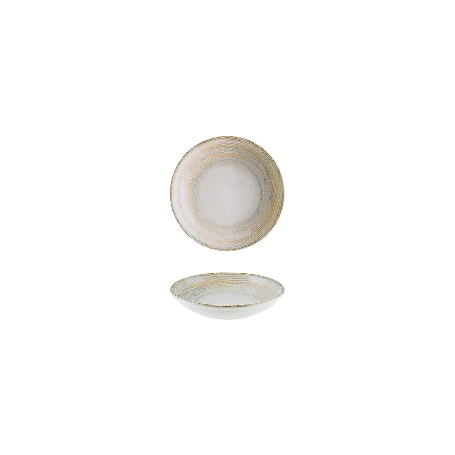Turgla Vitrified Patera dia.5.25" h:1.5" 7 oz. Round Decorated Vitrified Bowl - Case Pack: 12