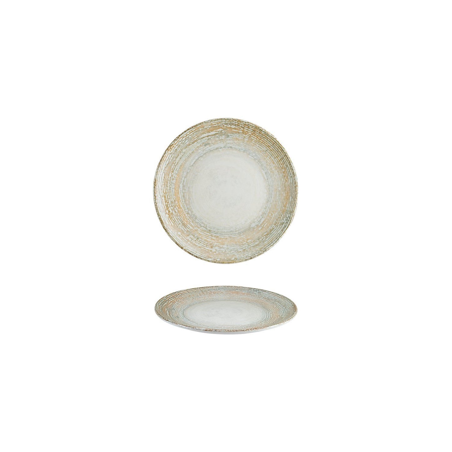 Turgla Vitrified Patera dia.6.75" Round Decorated Vitrified Plate - Case Pack: 12
