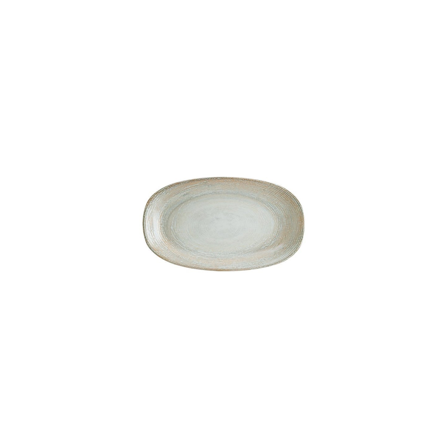 Turgla Vitrified Patera 7.5" x 4.25" x h:1" Oval Decorated Vitrified Platter - Case Pack: 12