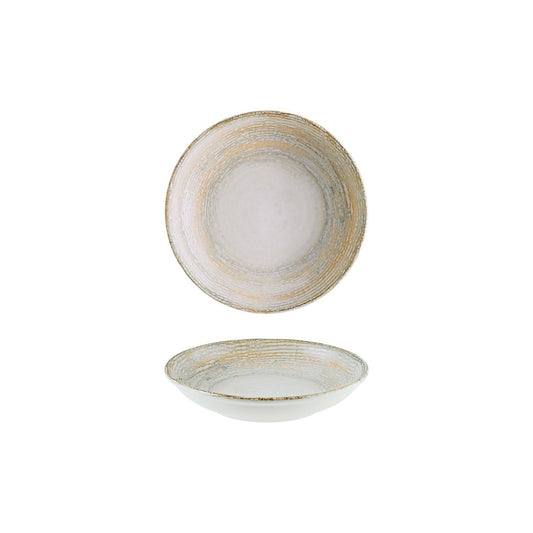Turgla Vitrified Patera dia.8" h:1.5" 17 oz. Round Decorated Vitrified Bowl - Case Pack: 12