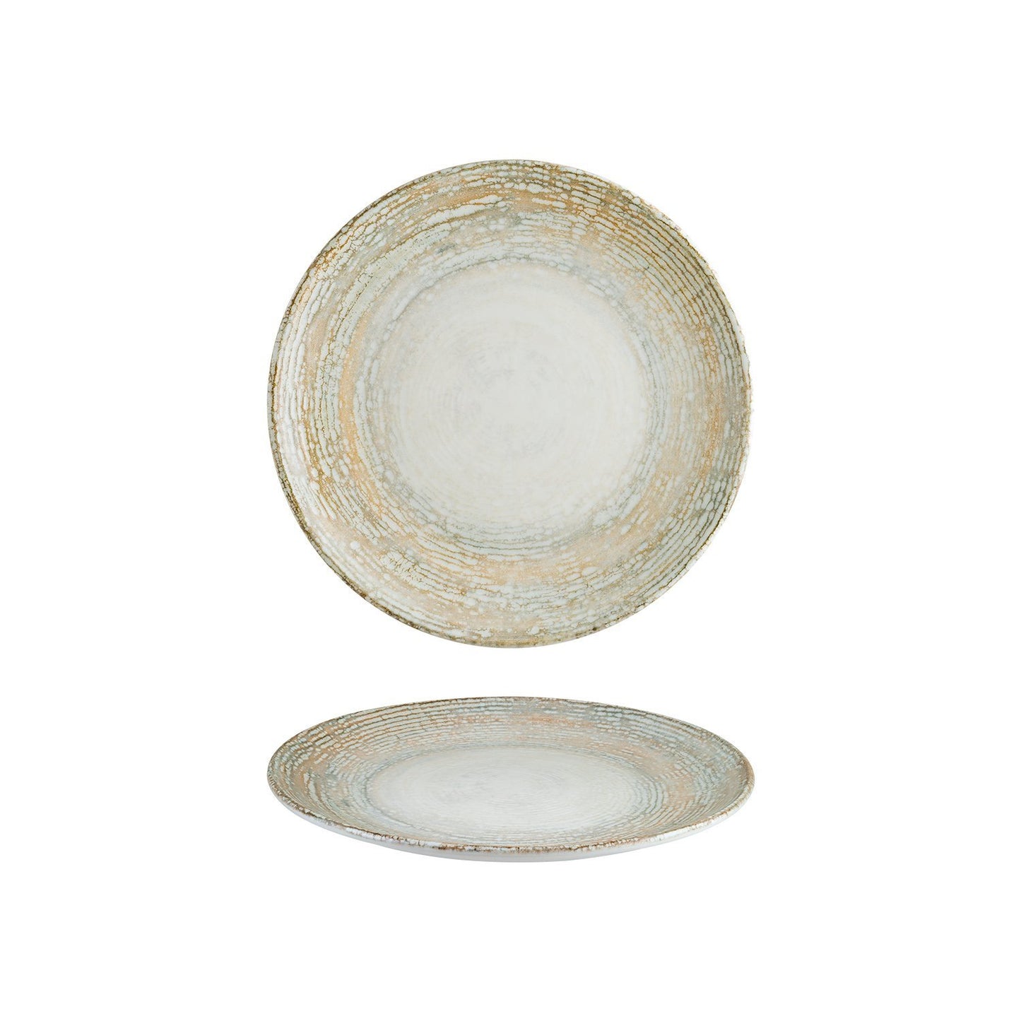 Turgla Vitrified Patera dia.10" Round Decorated Vitrified Plate - Case Pack: 12