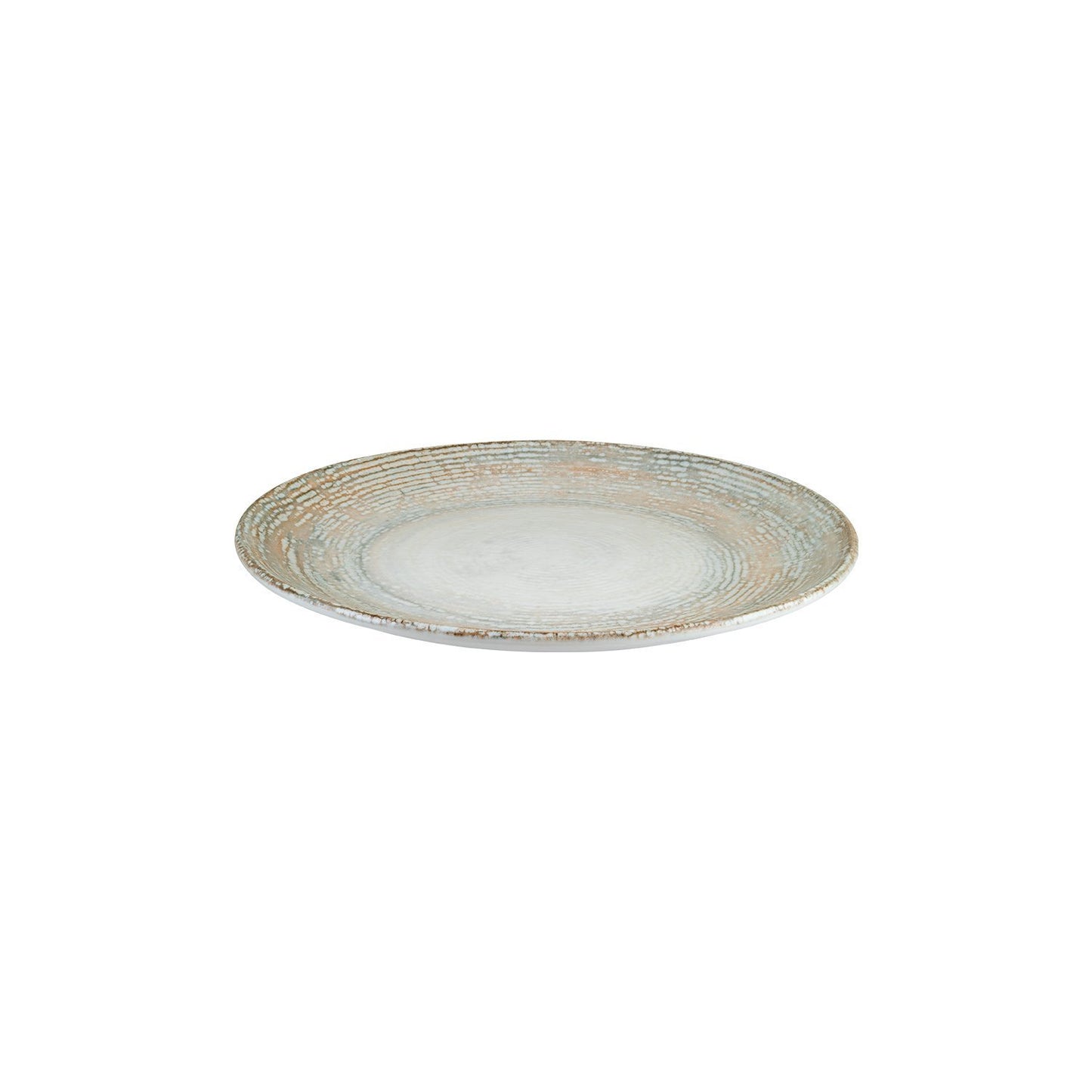 Turgla Vitrified Patera dia.12" Round Decorated Vitrified Plate - Case Pack: 6