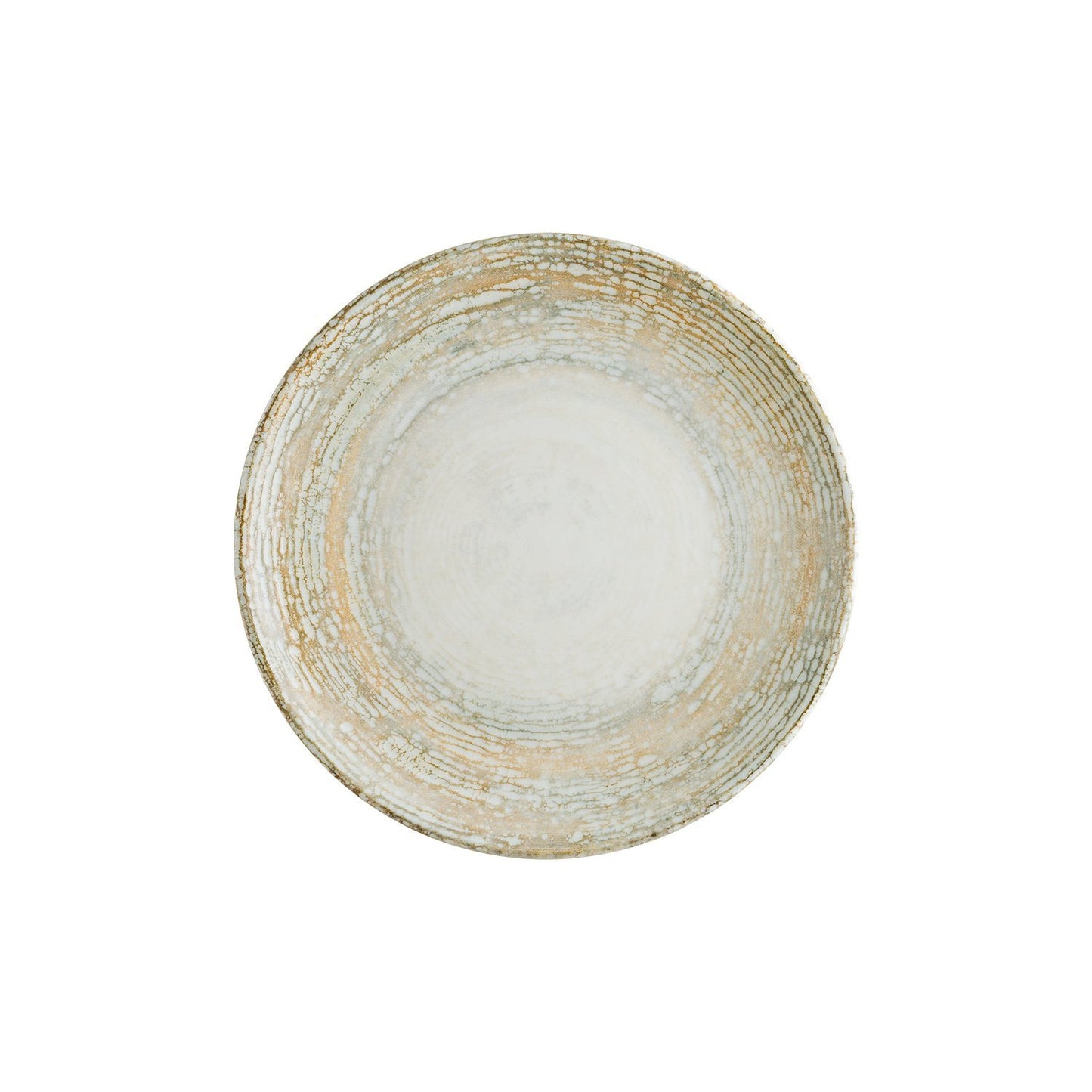 Turgla Vitrified Patera dia.12" Round Decorated Vitrified Plate - Case Pack: 6