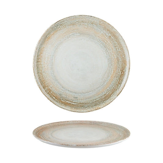 Turgla Vitrified Patera dia.12.75" Round Decorated Vitrified Plate - Case Pack: 6