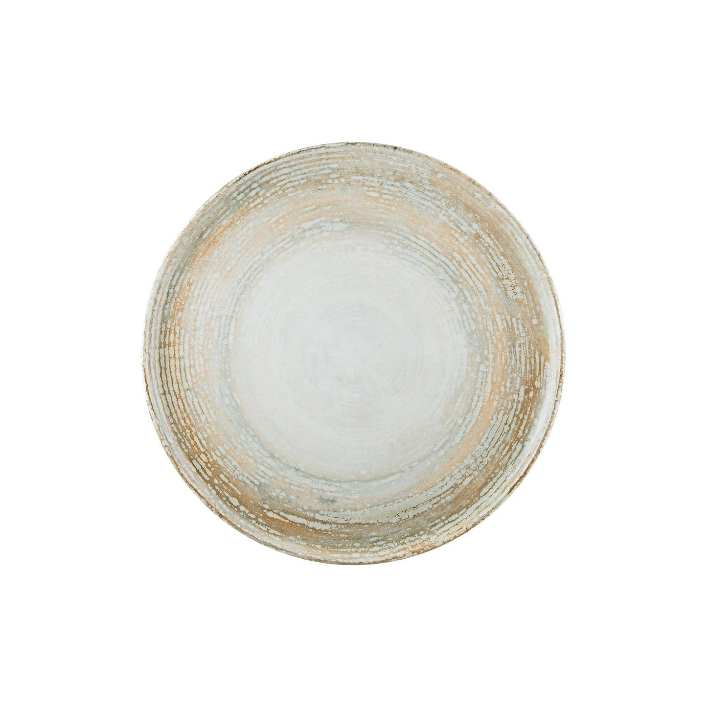 Turgla Vitrified Patera dia.12.75" Round Decorated Vitrified Plate - Case Pack: 6