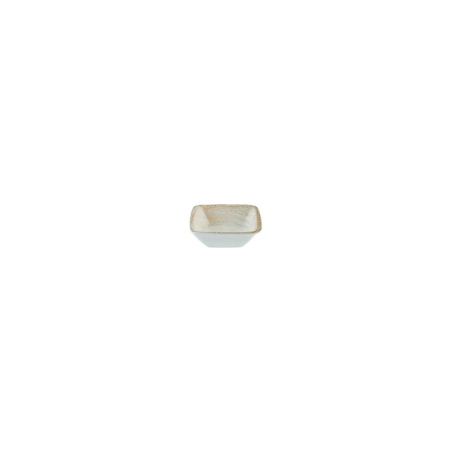 Turgla Vitrified Patera 3.5" x 3.5" x h:1.25" 1 oz. Square Decorated Vitrified Ramekin - Case Pack: 24