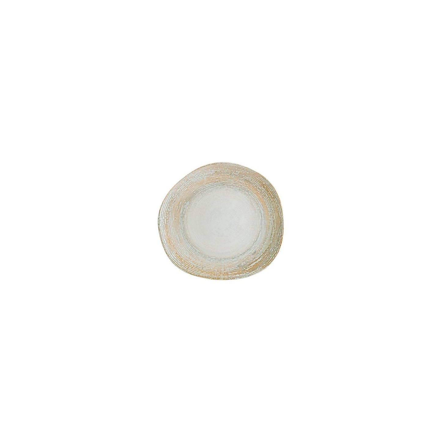 Turgla Vitrified Patera 6" x 5.5" Organic Decorated Vitrified Plate - Case Pack: 12