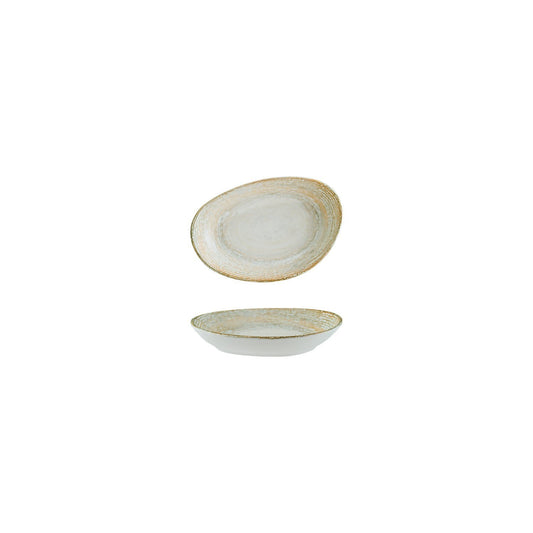 Patera 6" x 4" x h:1" Organic Decorated Vitrified Platter