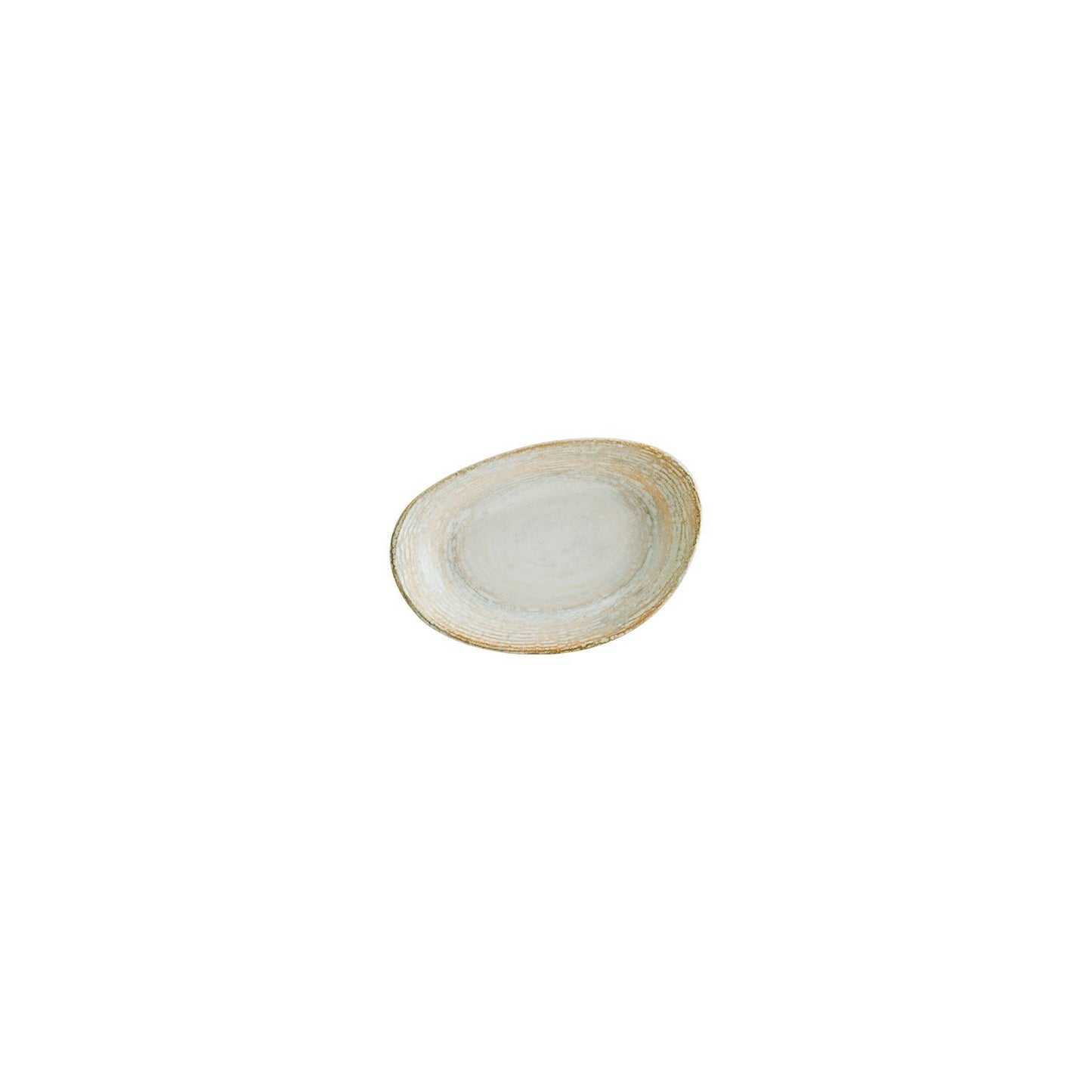 Patera 6" x 4" x h:1" Organic Decorated Vitrified Platter