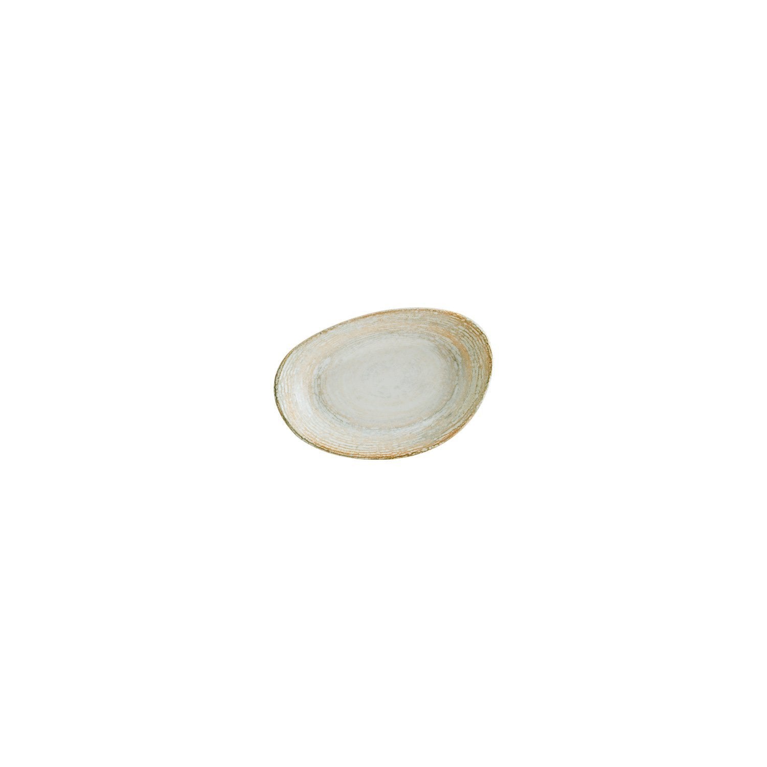 Patera 6" x 4" x h:1" Organic Decorated Vitrified Platter