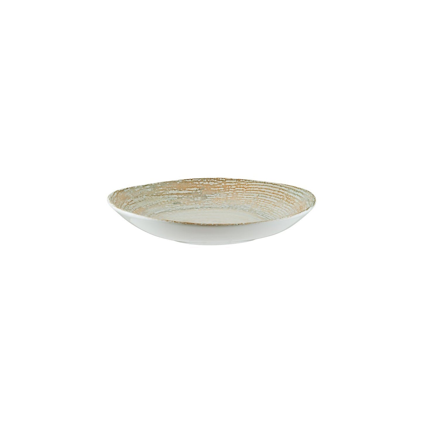 Turgla Vitrified Patera 10.25" x 9.5" x h:2.5" 36 oz. Organic Decorated Vitrified Bowl - Case Pack: 6
