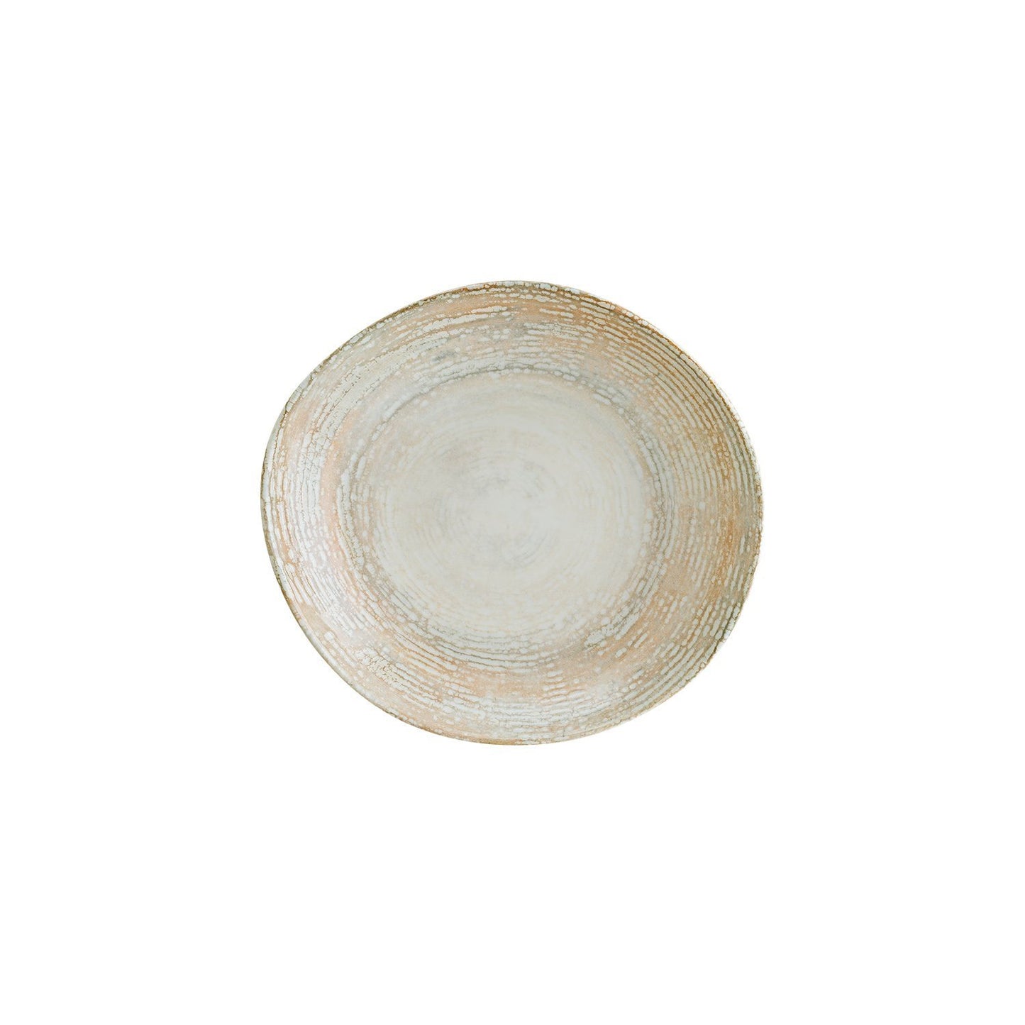 Turgla Vitrified Patera 10.25" x 9.5" x h:2.5" 36 oz. Organic Decorated Vitrified Bowl - Case Pack: 6