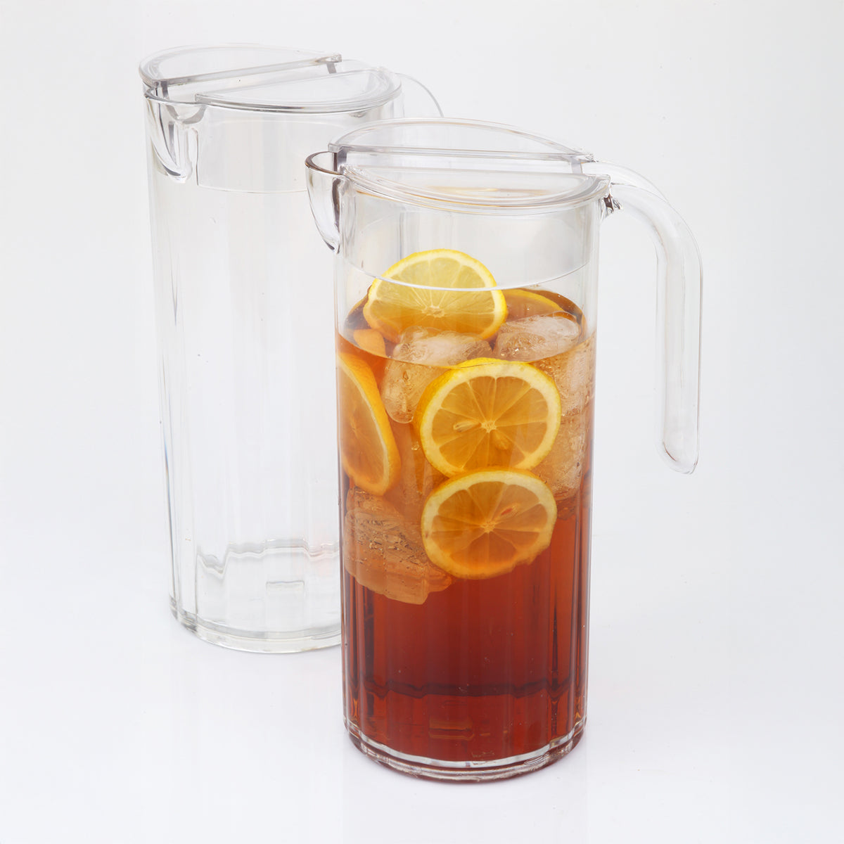 Premium dia.4.25" h:10.25" 61 oz. Round White Polycarbonate Pitcher