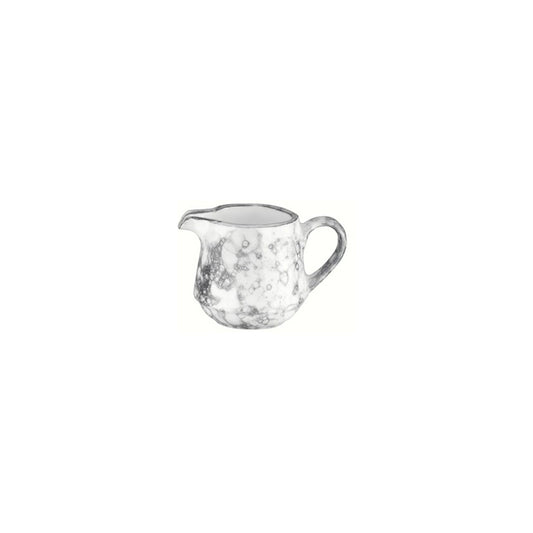 Porcelain Black Rock dia.1.75" h:2" 3 oz. Round Decorated Porcelain Creamer - Case Pack: 24