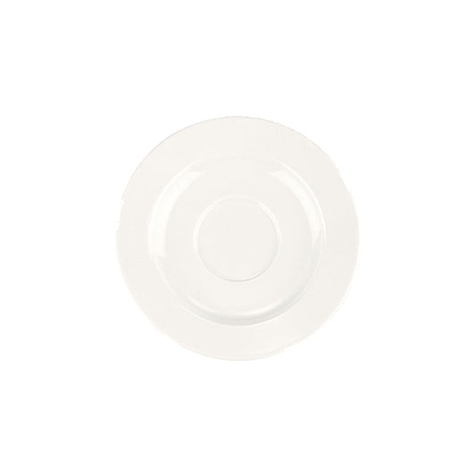 Porcelain Gourmet dia.4.75" Round Warm White Porcelain Saucer - Case Pack: 6