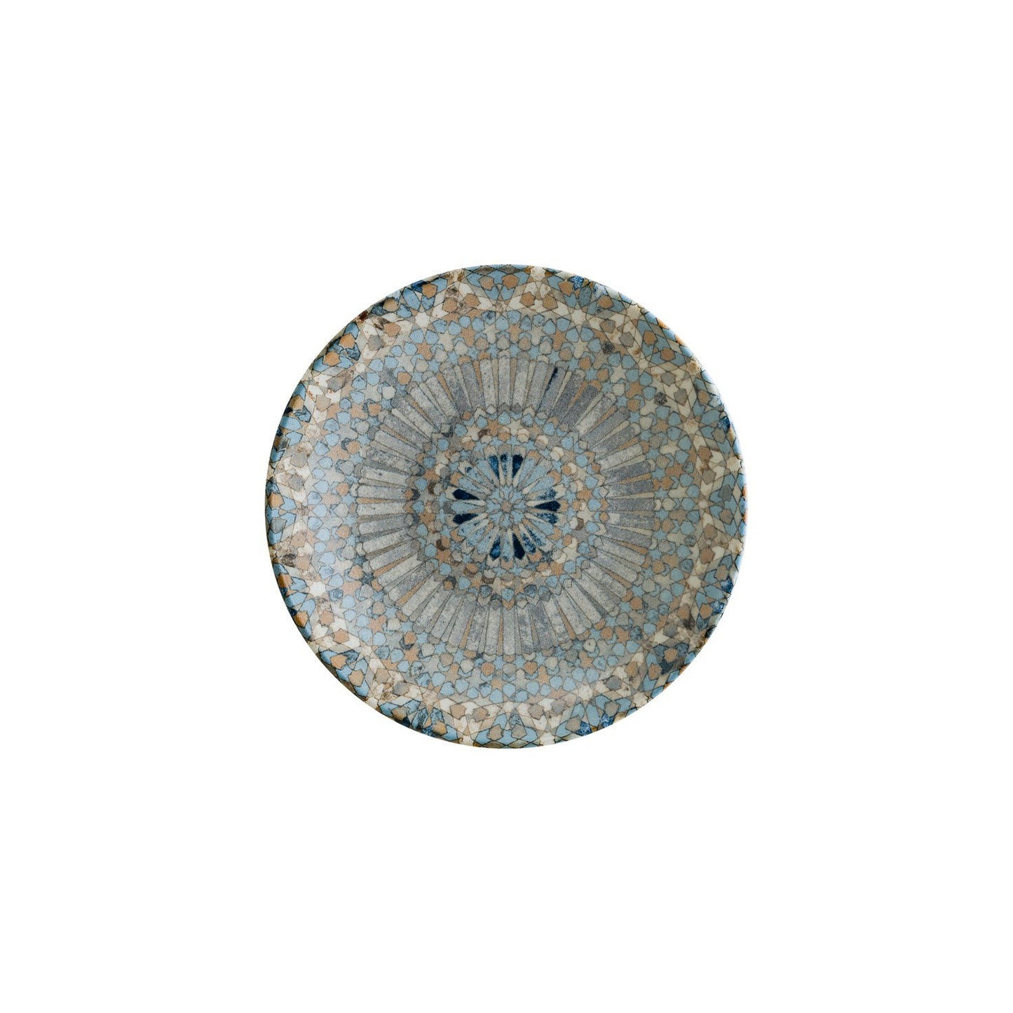 Turgla Vitrified Luca Mosaic Matte dia.10" h:2" 44 oz. Round Decorated Vitrified Bowl - Case Pack: 6