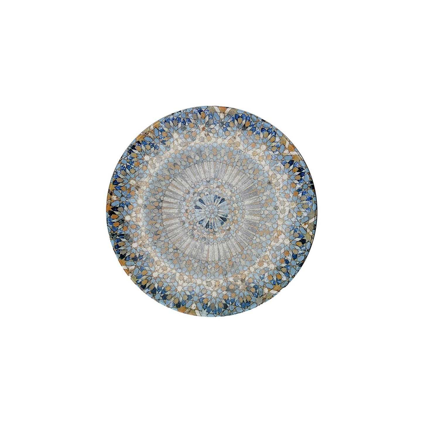 Turgla Vitrified Luca Mosaic Matte dia.10.75" h:2.25" 16 oz. Round Decorated Vitrified Bowl - Case Pack: 6